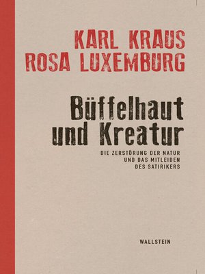 cover image of Büffelhaut und Kreatur